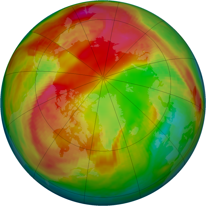 Arctic ozone map for 08 February 1981